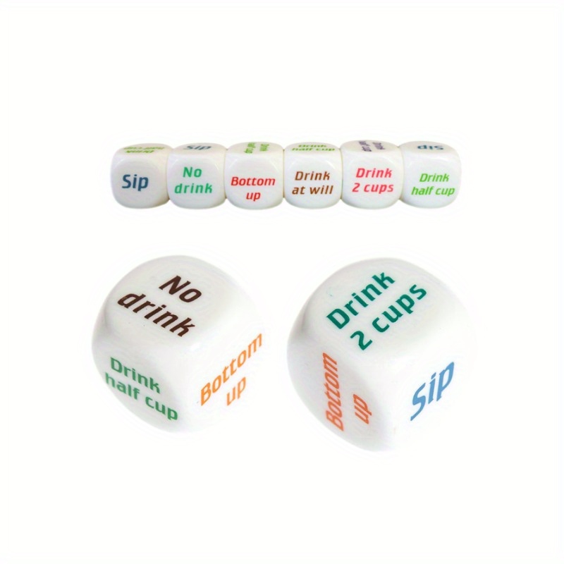 1pc Fun Drinking Game Dice, Six-Sided with Random Color Design