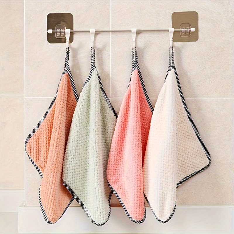 5Pcs Kitchen Cleaning Towels Cotton Dishcloth Super Absorbent Non