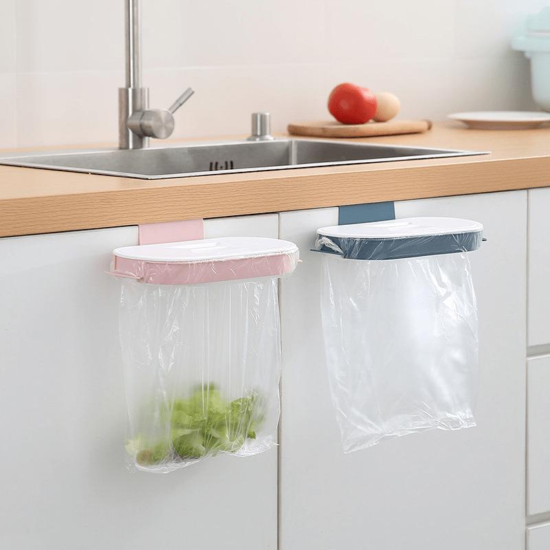 Portable Kitchen Trash Bag Holder Nailless Trash Can - Temu