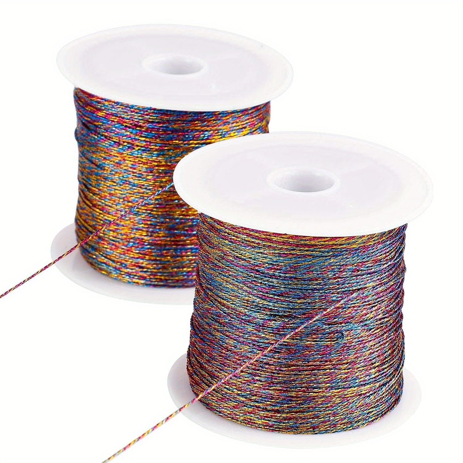 43 Yards Metallic Cord Metallic Thread Colored Jewelry - Temu