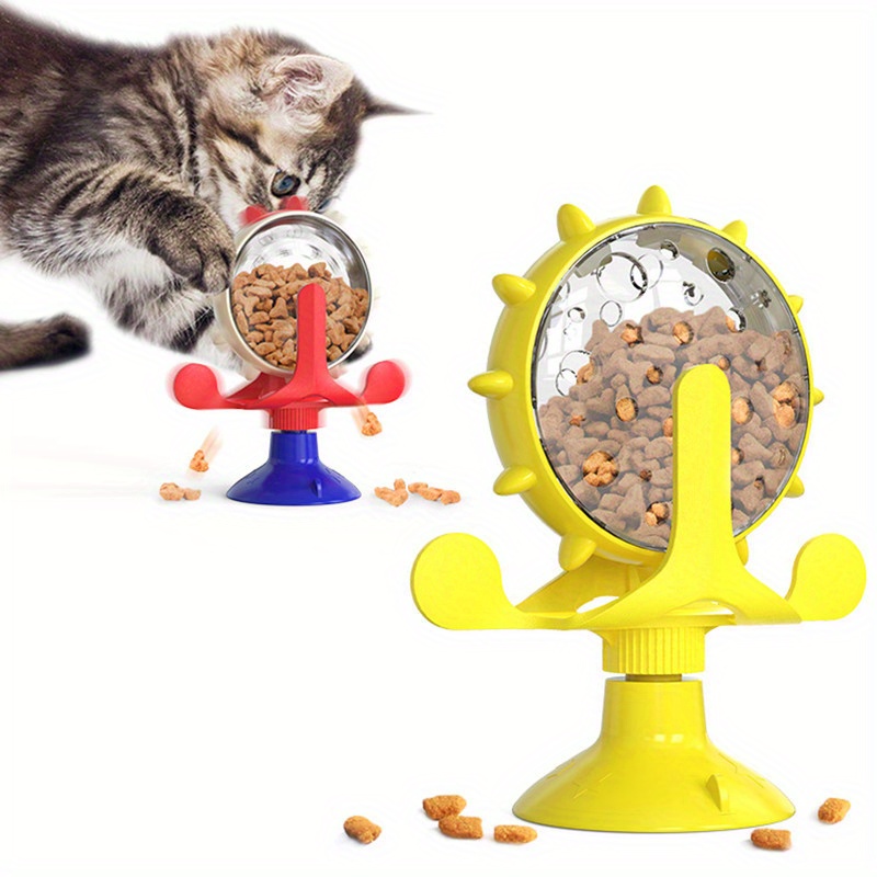 Cat Food Leaking Puzzle Pet Toys Multi Axis Rotating - Temu