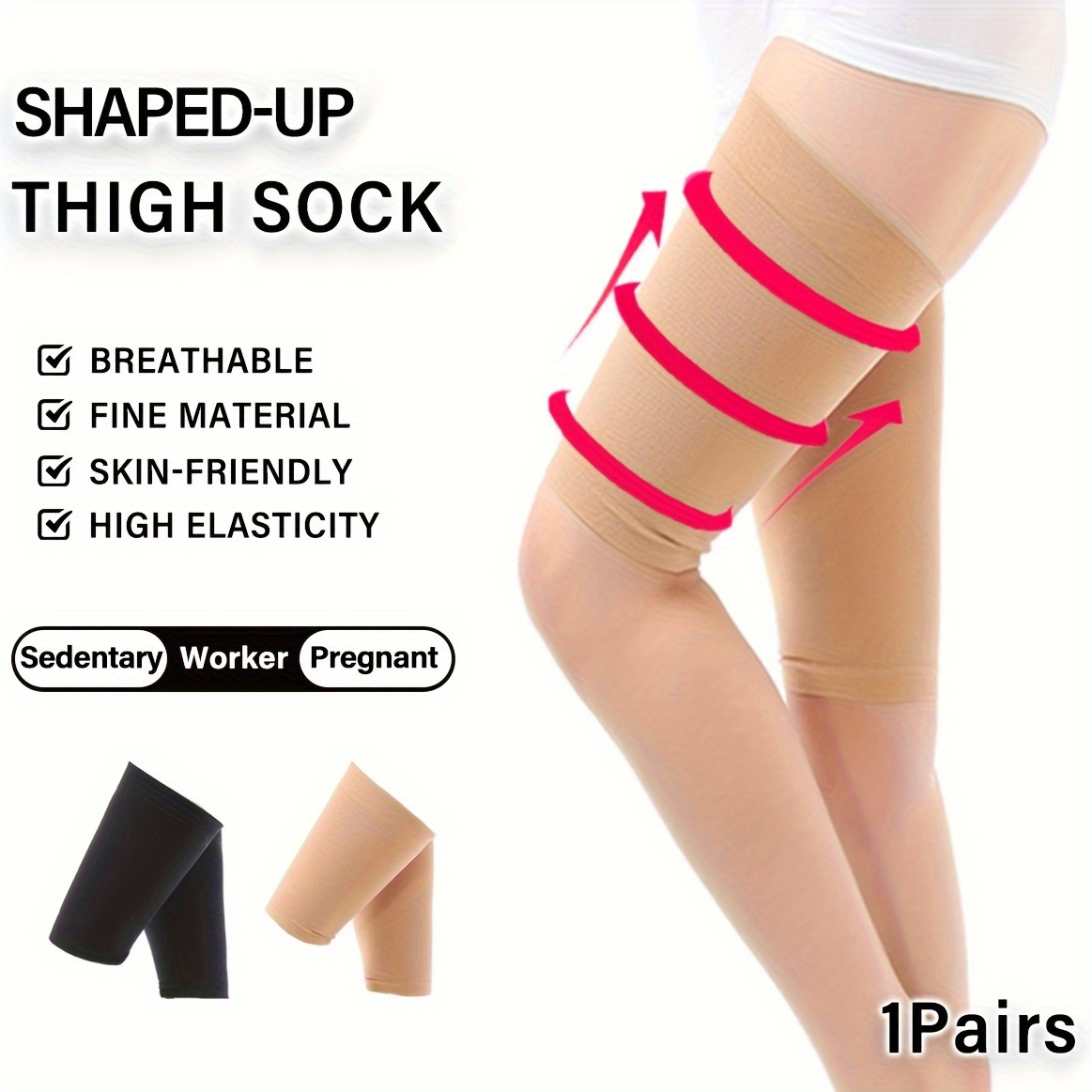 Thigh High Support Stockings Bands Elastic Slimmer Sport Thigh Compression  Socks