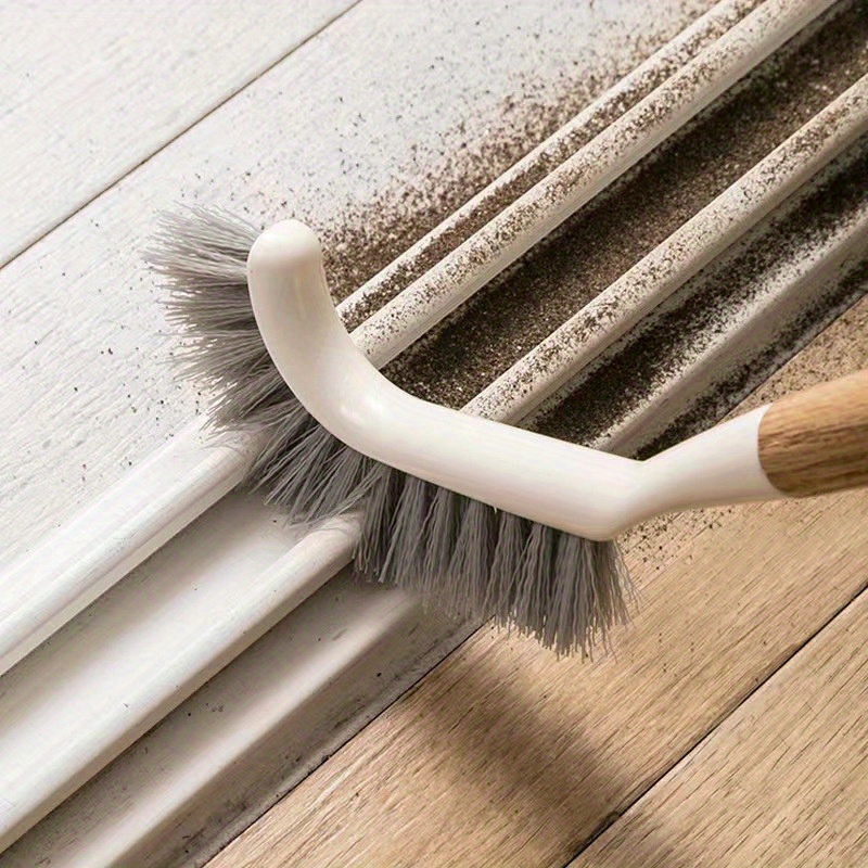 Wooden Handle Crevice Cleaning Brush, Handheld Crevice Cleaning
