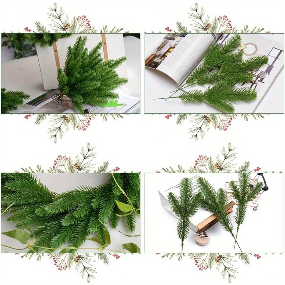 Artificial Pine Branches Garland Green Plants Pine Needles - Temu