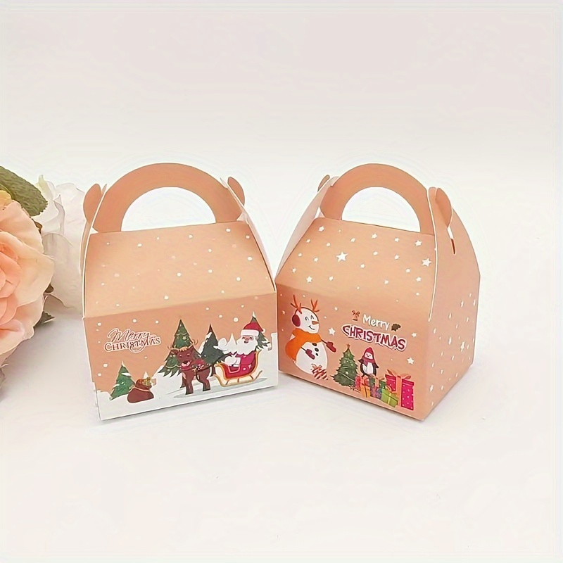 24pcs Christmas Candy Box Creative Packaging Snack Box Small Business Supplies