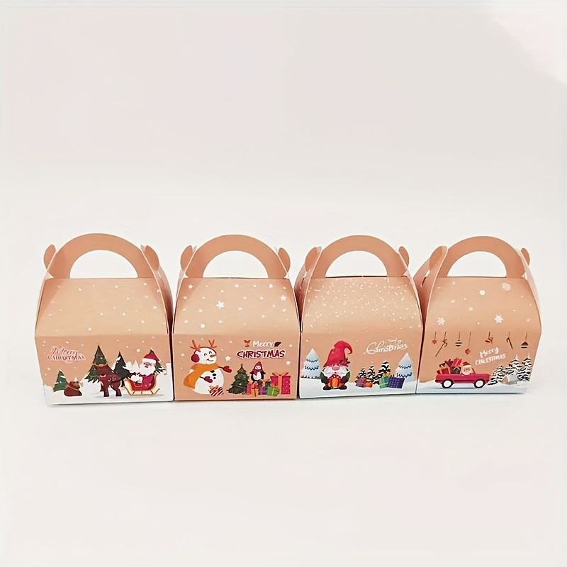 24pcs Christmas Candy Box Creative Packaging Snack Box Small Business Supplies