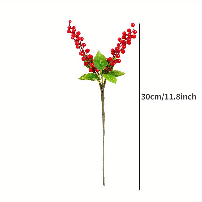 7.28 inches artificial red berry stems