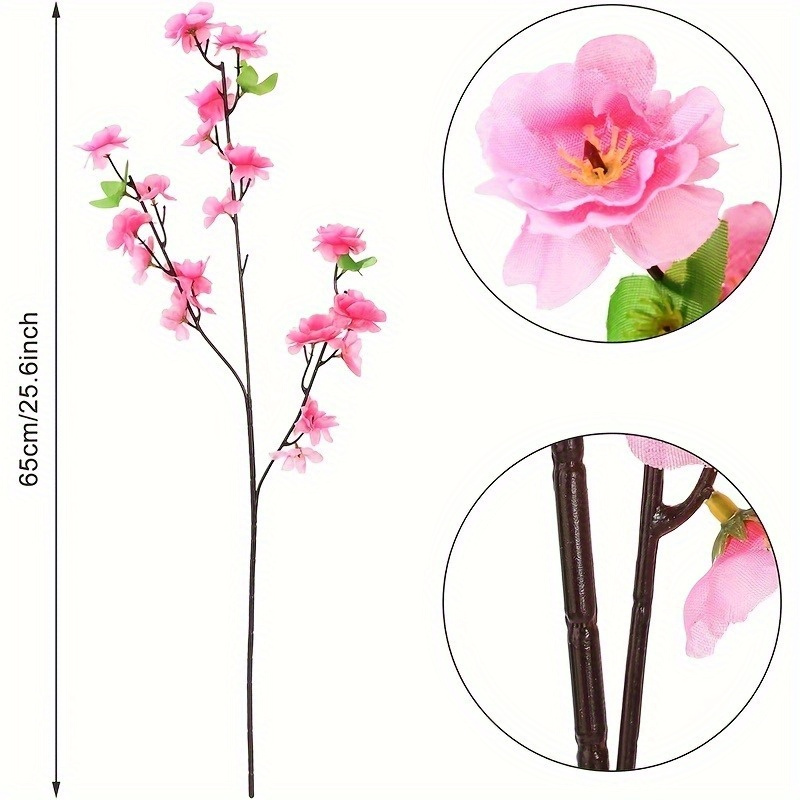 Artificial Cherry Flower Branches Spring Peach - Temu