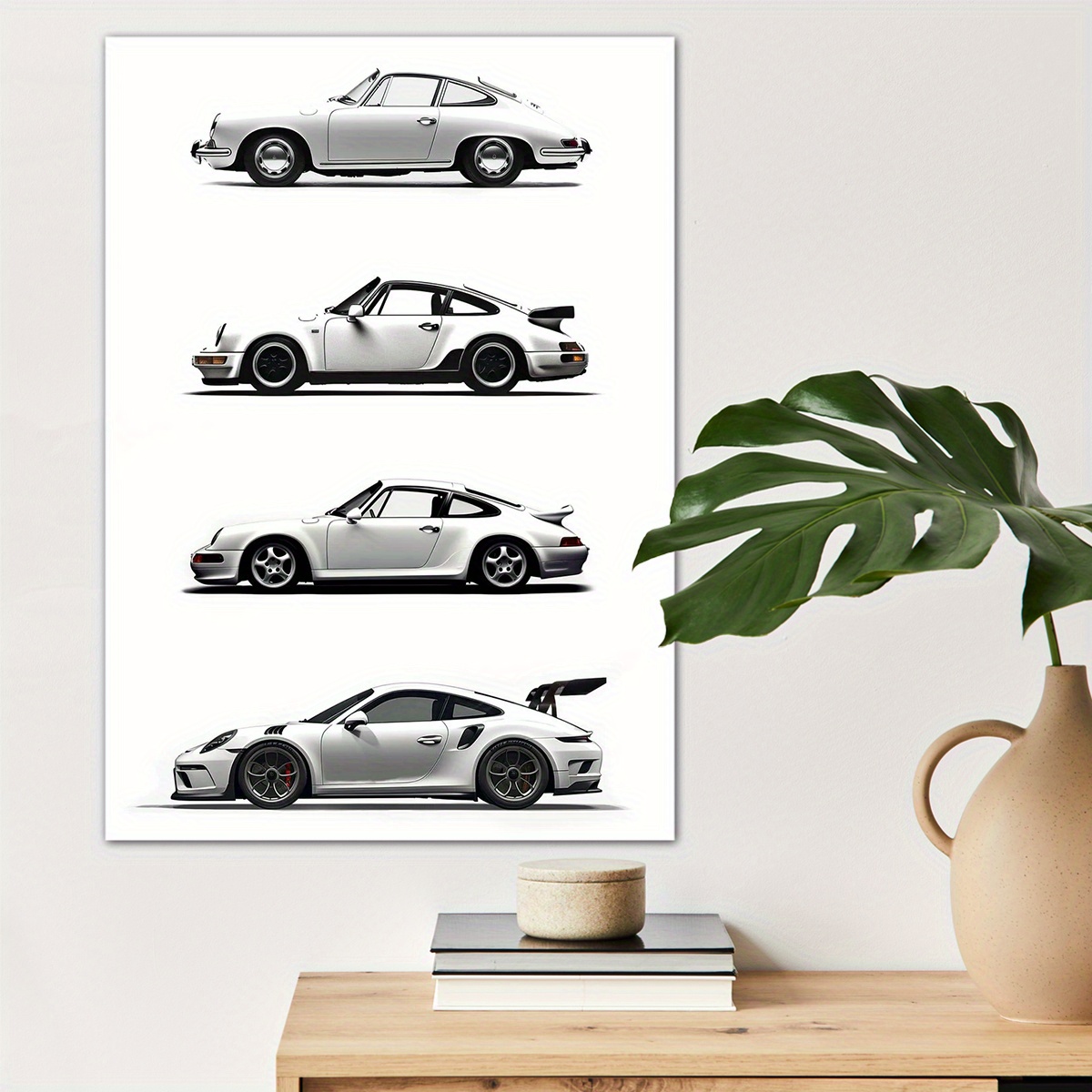 

1pc Wall Art For Home Decor, Car Lovers Poster Wall Decor Roadster Canvas Prints For Living Room Bedroom Kitchen Office Cafe Decor, Perfect Gift And Decoration Eid Al-adha Mubarak
