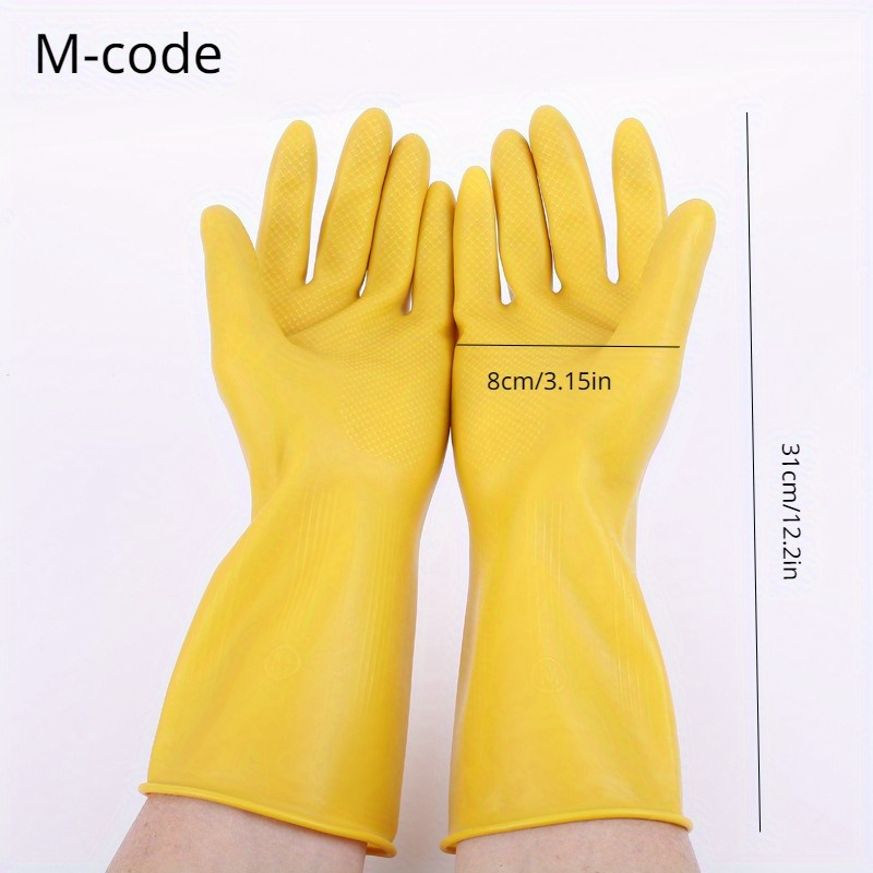 BDSHUNBF 2 Paires Gants de Ménage, Gants de Vaisselle en Caoutchouc Longs,  Gants de Nettoyage Réutilisables, pour Le Linge, Le Jardinage, Maison,  Cuisine (Taille L) : : Bricolage