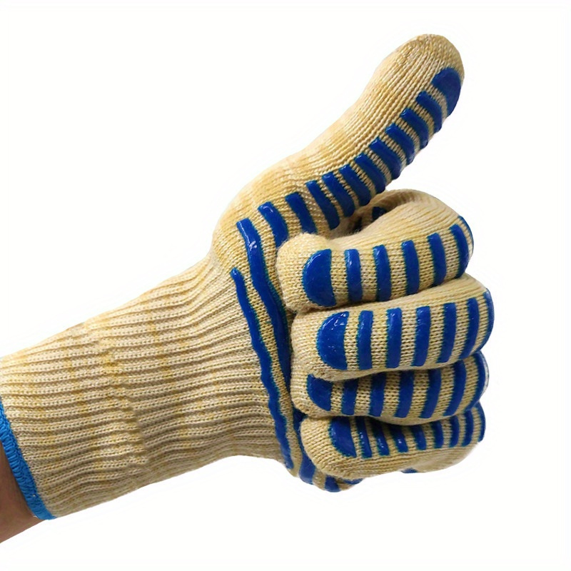 Heat Resistant to 500 Degrees Silicone Heat Proof Oven Mitts for