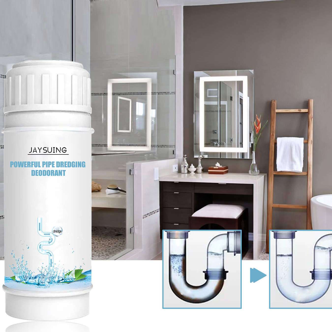 Strong Kitchen Drain Dredger Agent, Sink Drain Cleaning Dredging Agent,  Home Sink Sewer Drain Tube Deodorant Cleaner Dredger, Drain Clog Remover,  Sewer Quick Cleaning Tool, Cleaning Supplies, Household Gadgets, Back To  School