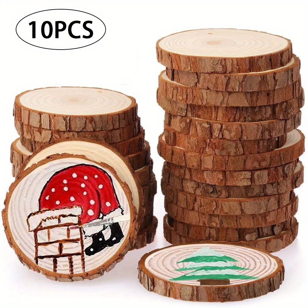  MAGICLULU 3pcs Painting Board Wooden Rounds for Crafts Writing  Coasters Blank Wood Slices Wood Sign Unfinished Wood Circles Craft Wood  Tree Bark Kids Cds DIY Wood Slices Log Decorate Child