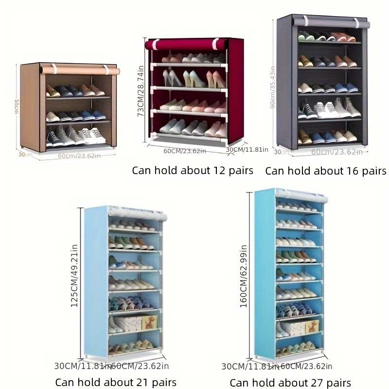 10-Tier Shoe Rack Shelves 27 Pairs Shoes Organizer