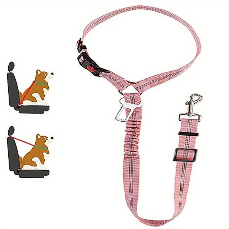 extensor de cinturon de seguridad Productos para mascotas Práctico Gato  Perro Seguridad Ajustable Cinturón de seguridad