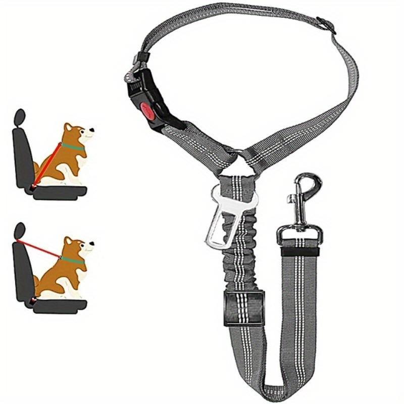 Shop 2X Adjustable Harness Lead Pet Safety Dog Seat Belt Clip For