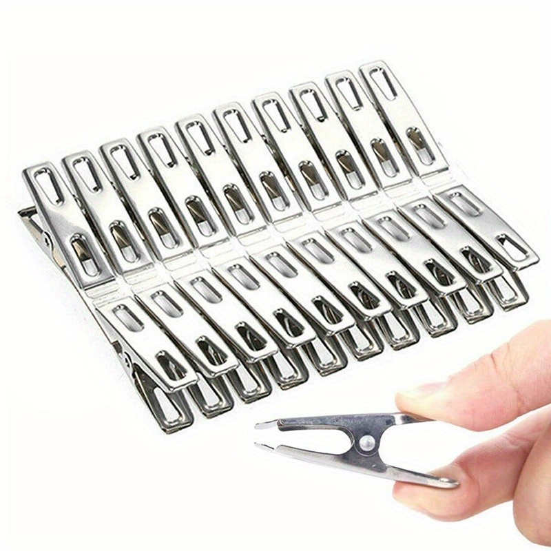 20/60/100Pcs Stainless Steel ClothesPins Laundry Hanging