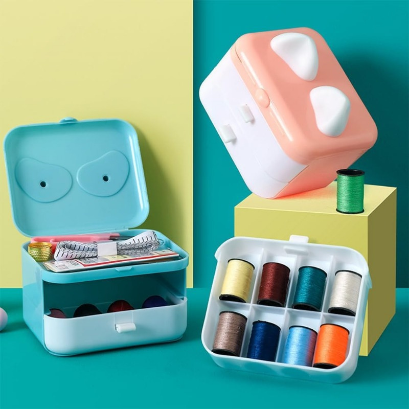 Sewing Tools Accessories Set Plastic Sewing Bag Box Portable - Temu