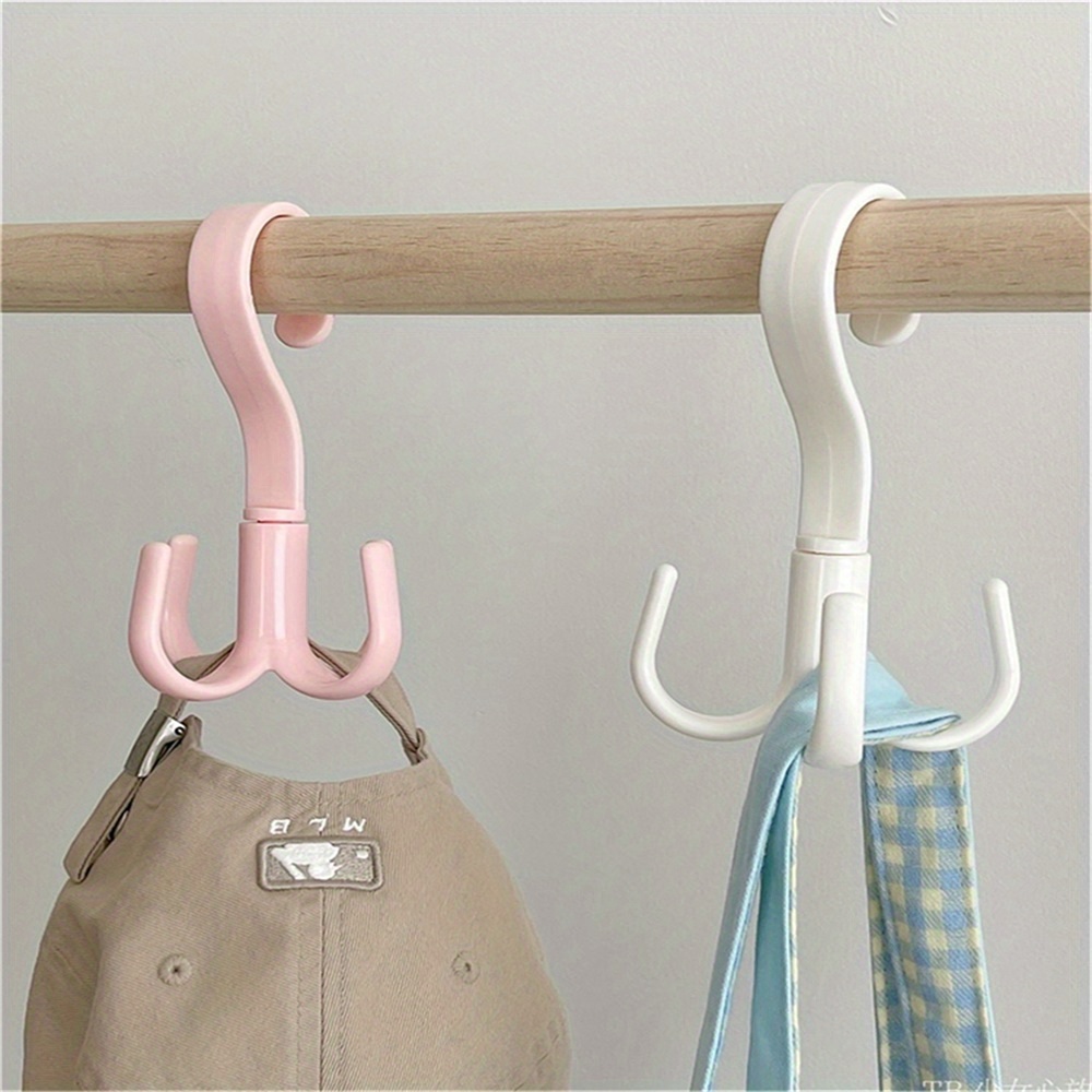 1pc Pink Four-claw Hook, Multi-purpose Plastic Tie, Belt, Shoe