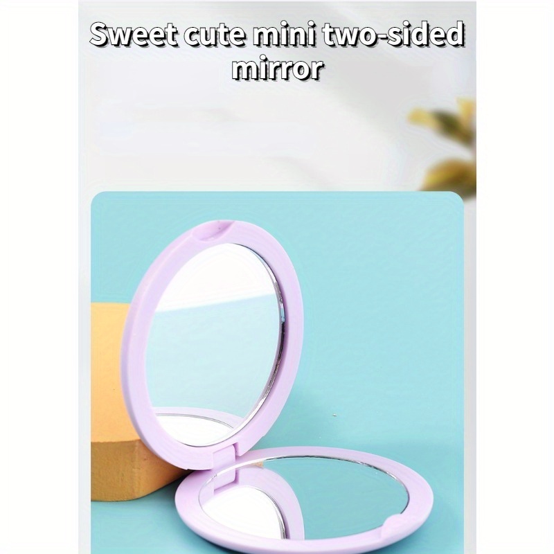 Creative Small Round Mirror Mini Folding Double sided - Temu