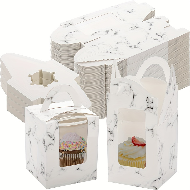 Cupcake box, 10 pieces of single cupcake holder, with window