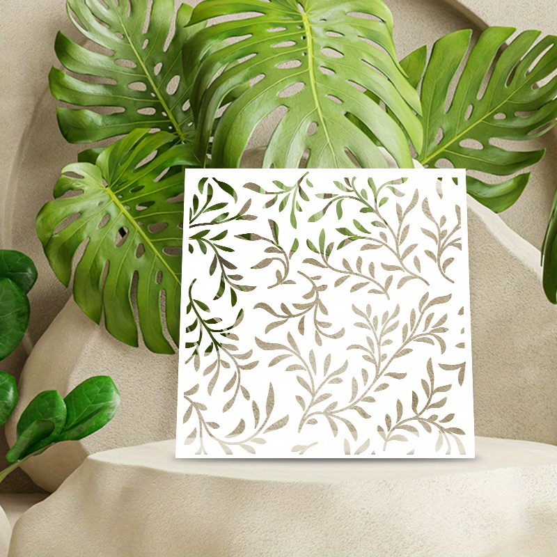 Leaf Stencils For Crafts Small Leaves And And Branches Paint Plant Stencil  For Painting On Wood Wall Card Making, Tiny Nature Vine Herb Essential Art