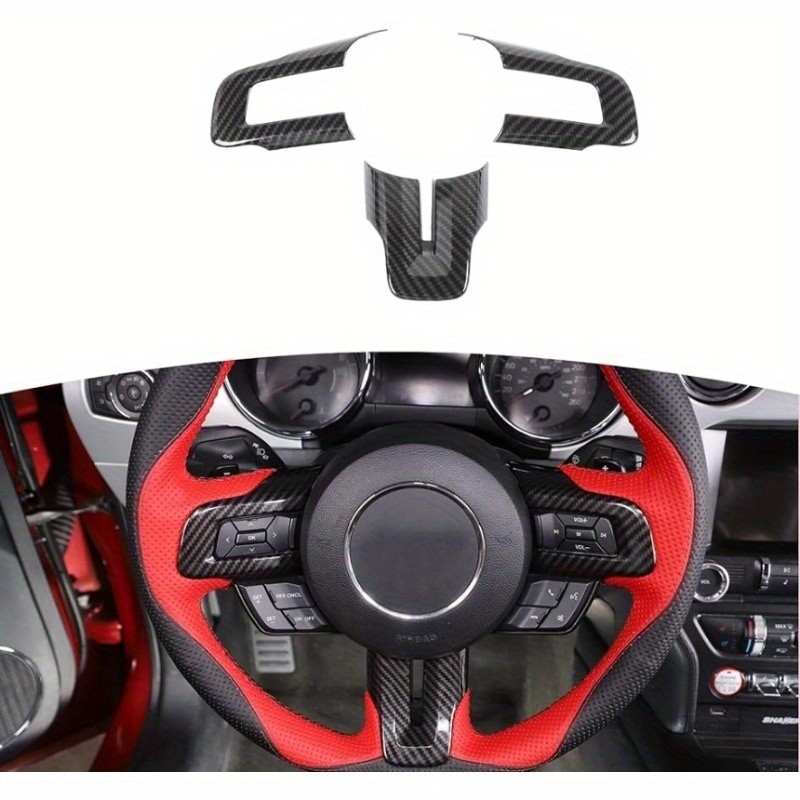 2pcs Steering Wheel Panel Cover Trim Sticker Decal for Ford Bronco Sport Red