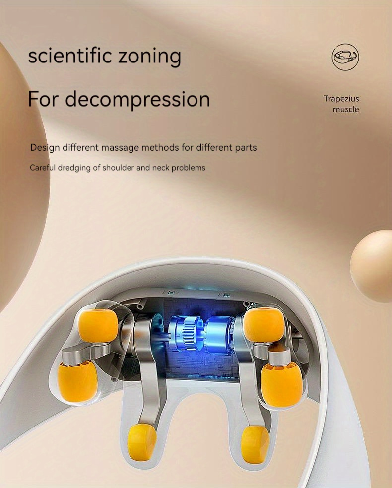Masajeador Cervical Para Relajar Los Músculos Trapecios Del Hombro,  Masajear El Cuello Y La Cintura, Dispositivo De Masaje Eléctrico De Cuerpo  Entero