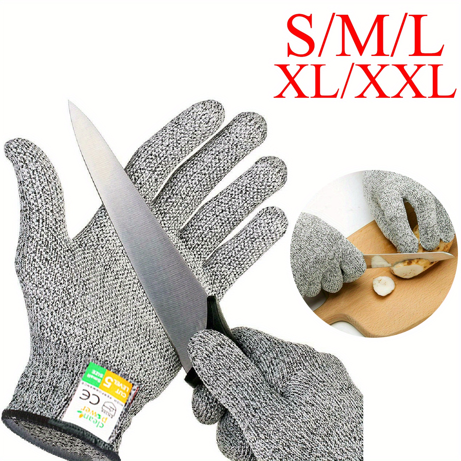 Gants résistants aux coupures de cuisine, gants de sécurité pour  l'épluchage des hutres, traitement des filets de poisson, découpe de  mandoline, sculpture sur bois - AliExpress