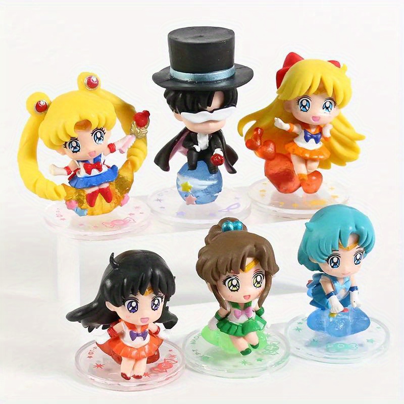 6pcs/set Alice in Wonderland Action Figure Model Anime Mini Decoration PVC  Collection Figurine Toy model