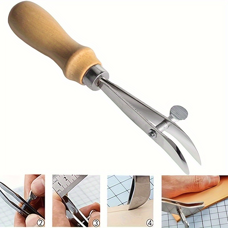 2 PCS Wood Handle DIY Roulette 4mm Overstitch Wheel Leather Stitch Spacing  Paper Perforating Tool