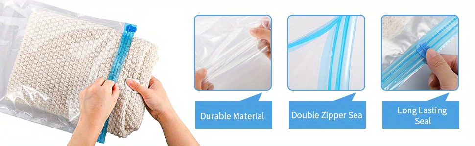 12pcs medium 14x20in reusable compression bags transparent   waterproof space saving vacuum storage solution for travel no pump needed     for suitcases more details 1