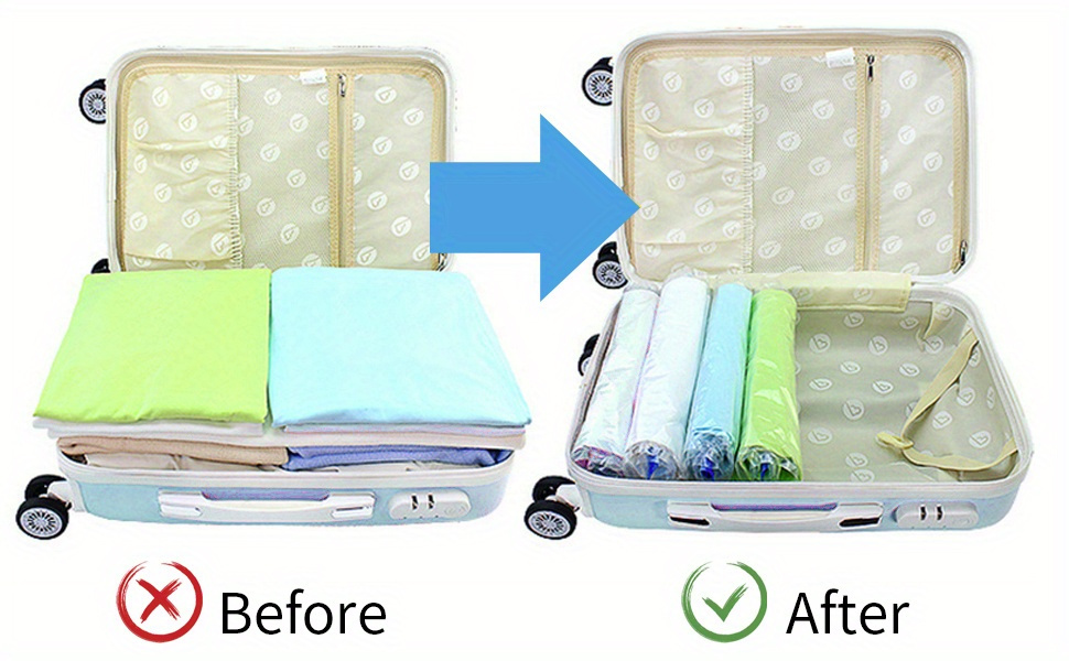 12pcs medium 14x20in reusable compression bags transparent   waterproof space saving vacuum storage solution for travel no pump needed     for suitcases more details 3