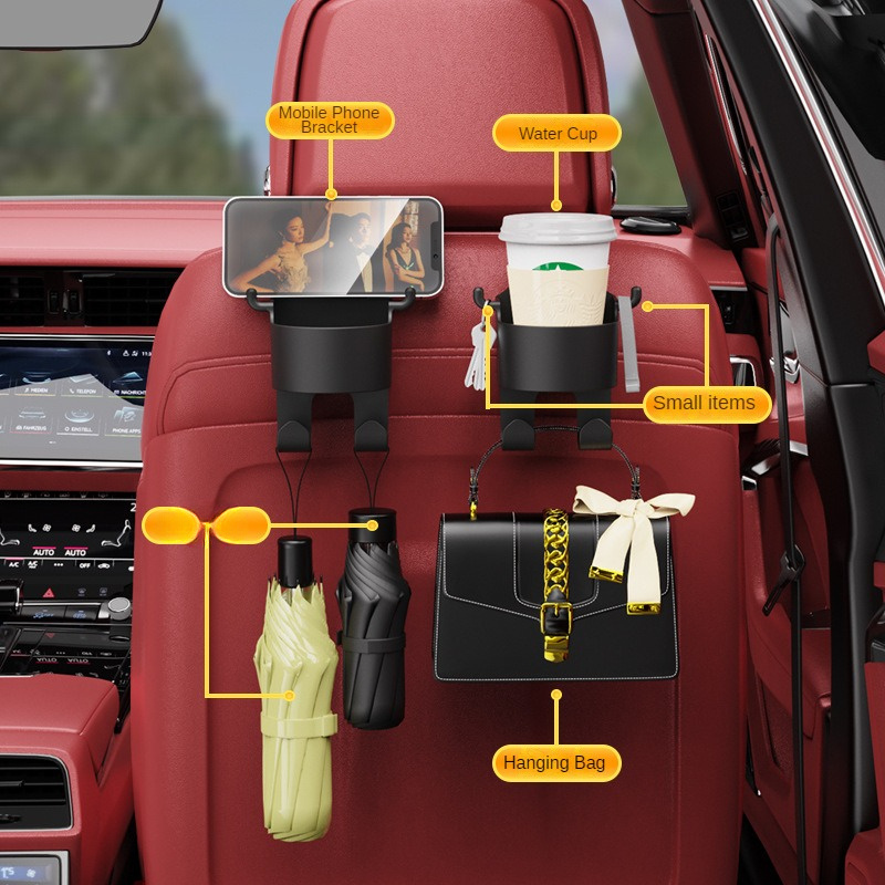 Car Seat Side Organizer, Automobile Seat Storage Hanging Bag, Multi-Pocket  Drink Holder, Mesh Pocket Car Seat Phone Holder for Cars/Truck (Black) :  : Car & Motorbike