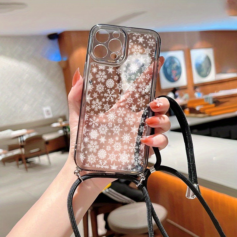 Funda de teléfono con correa de collar para iPhone, funda de cuerda suave  transparente luminosa para iPhone 13 Pro Max 12 11 XS Max X XR 7 8 Plus -  AliExpress