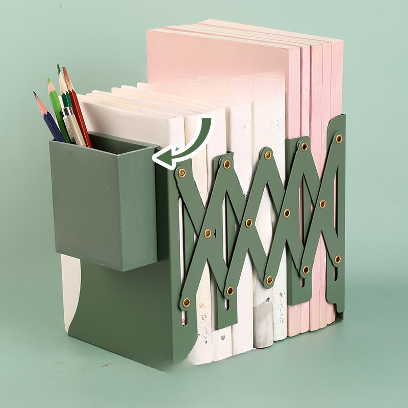 1pc Portapenne Appendibile Creativo Porta Libro Da Scrivania Semplice Stand  Per Libri In Metallo Pieghevole Di Colore Solido Per Conservazione