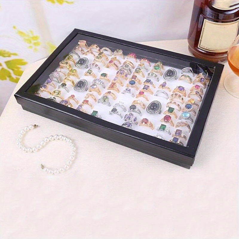 1pc Organizador Anillos Joyería 100 Ranuras Bandeja - Temu Chile