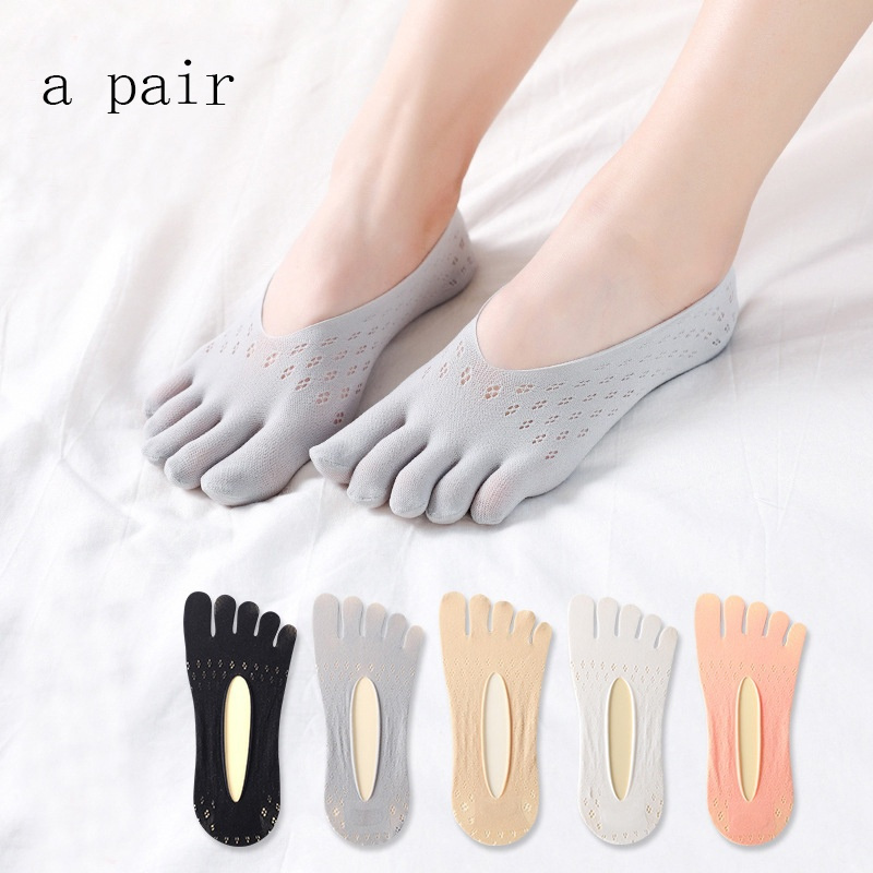1pair Five Toes Socks Summer Mesh Breathable Socks