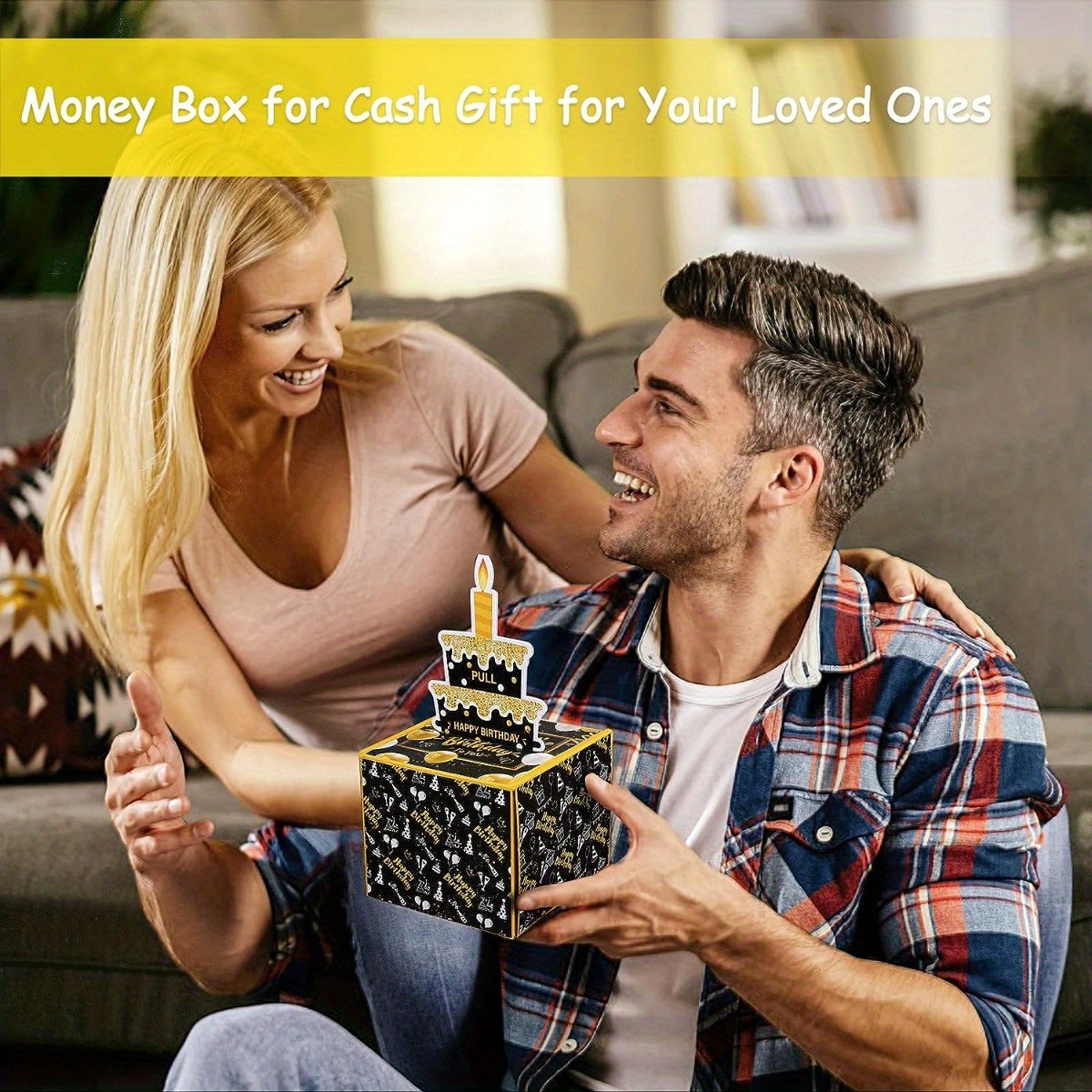 Happy Birthday Money Box Cash Gift Pull, Cash Gift Box, Cash Gift