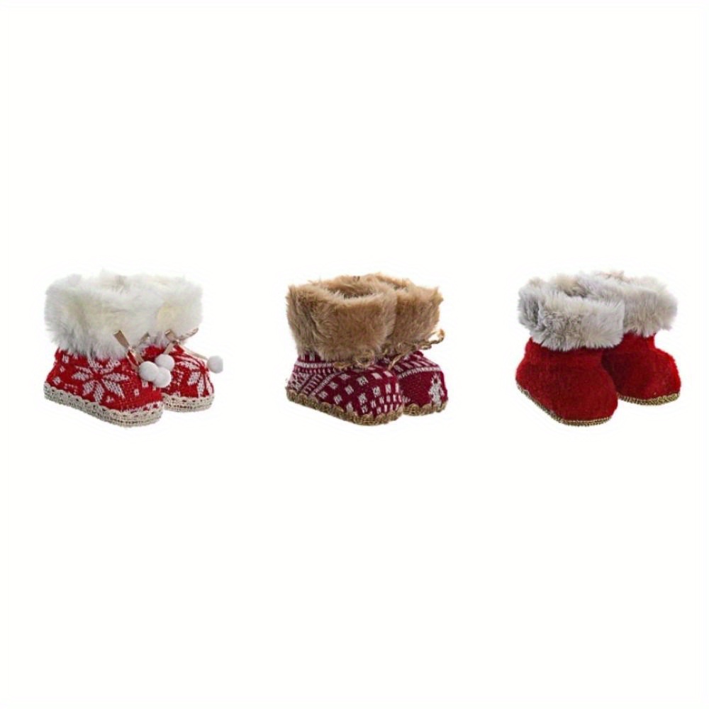 Hanging Christmas Boots Pendant Creative Decorative Plush - Temu