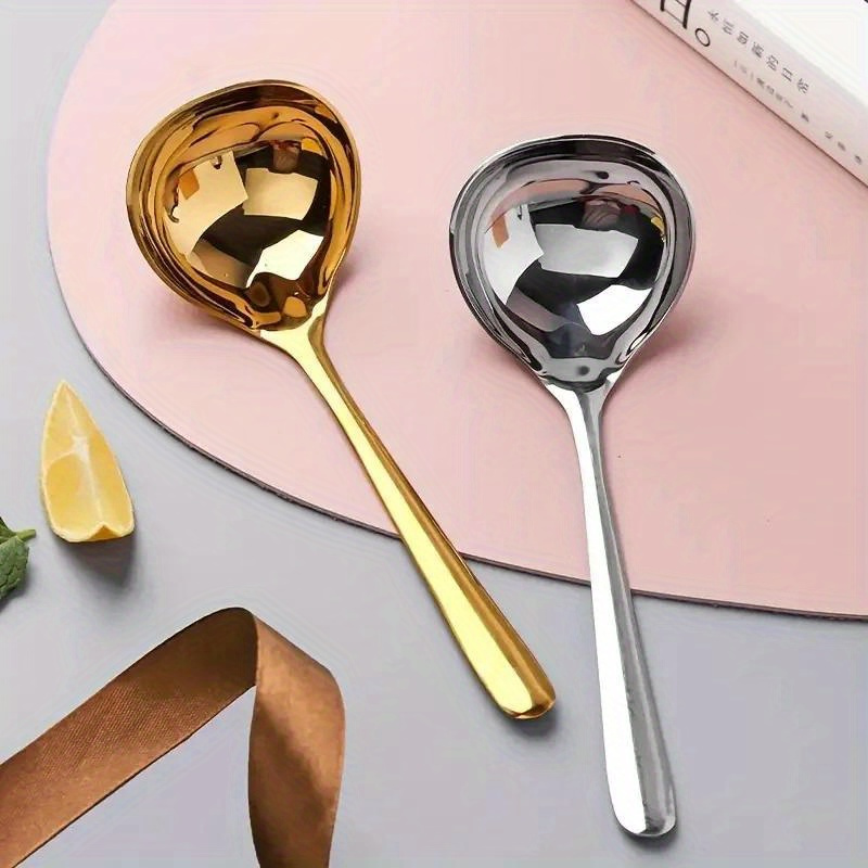 304 Stainless Steel Thickened Spoon Creative Long Handle Hotel Hot Pot  Spoon Soup Ladle Home Kitchen Essential Tools For Restaurant Kitchen - Temu