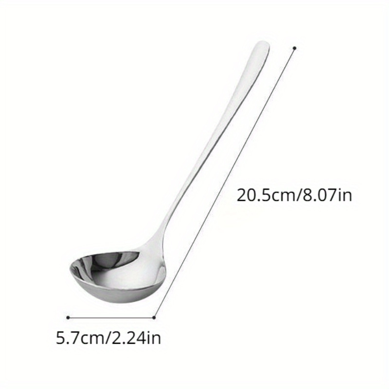 1pc 304 Stainless Steel Thickening Spoon - Creative Long Handle Hotel Hot  Pot Spoon Soup Ladle - Home Kitchen Essential Tool