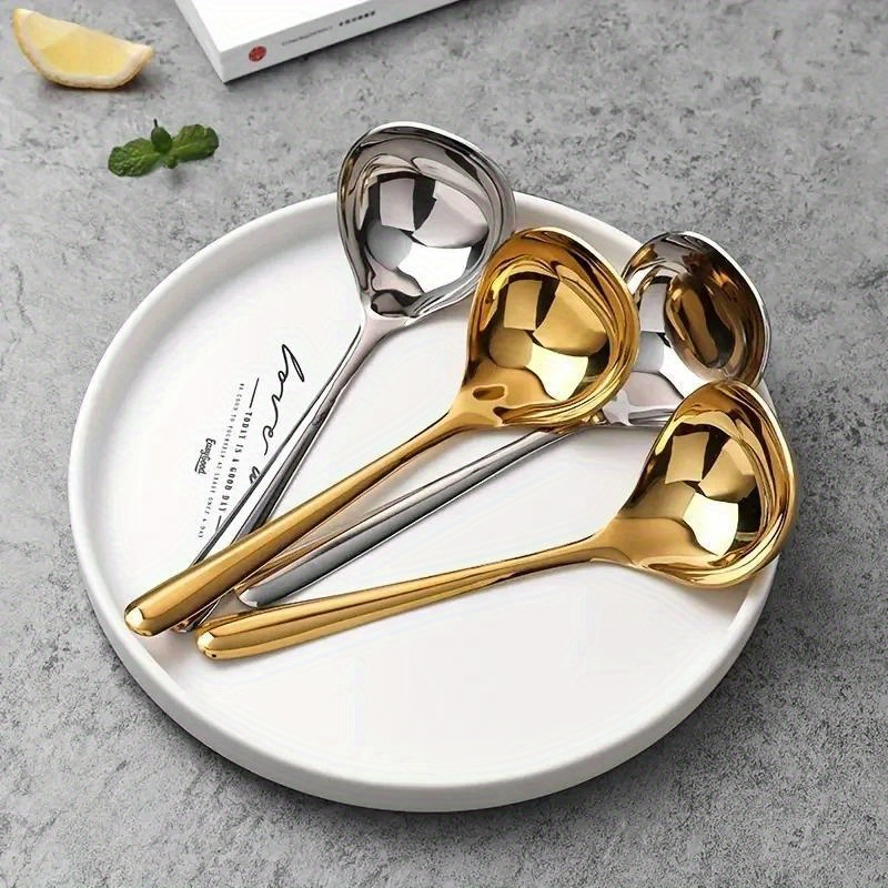 304 Stainless Steel Thicken Long Handle Spoon Home Kitchen