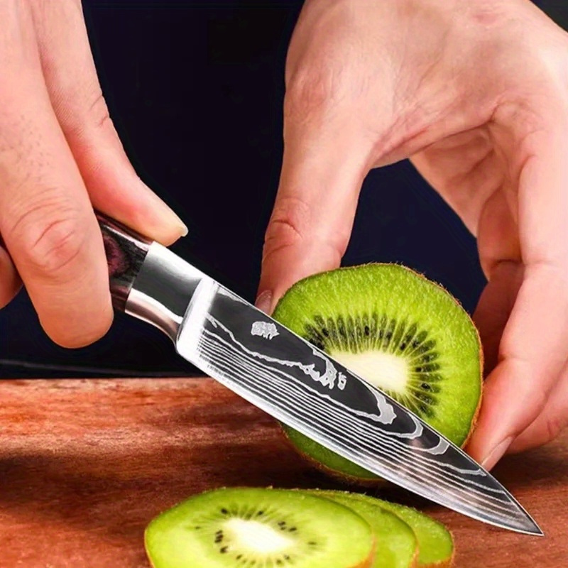 Kitchen Knife Set, Meat Cleaver, Santoku Knife And Paring Knife, Kitchen  Gadgets, Kitchen Accessories - Temu