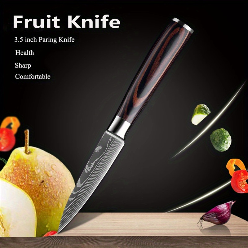 Damascus Kitchen Knife Set Kitchenware Set Chef Knife Fruit - Temu