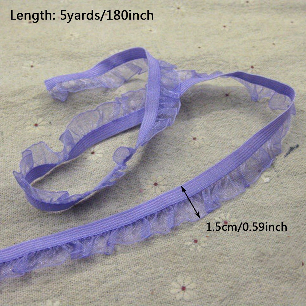 5 Yard Elastic Lace For Clothing And Underwear Accessories Snow