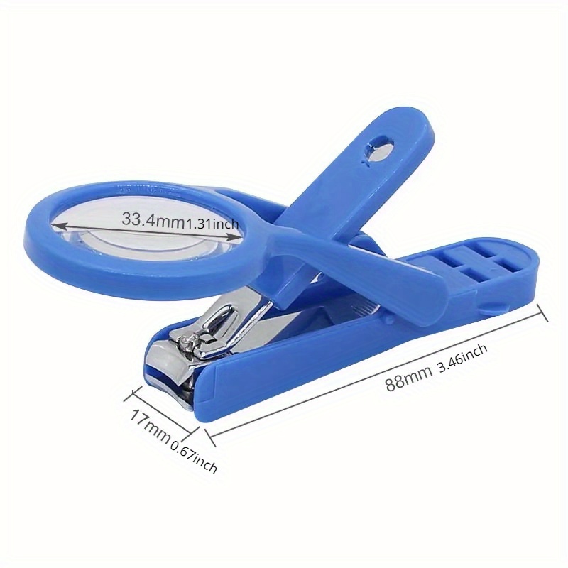 1Pcs Stainless Steel Nail Clippers With Magnifying Glass Toenail