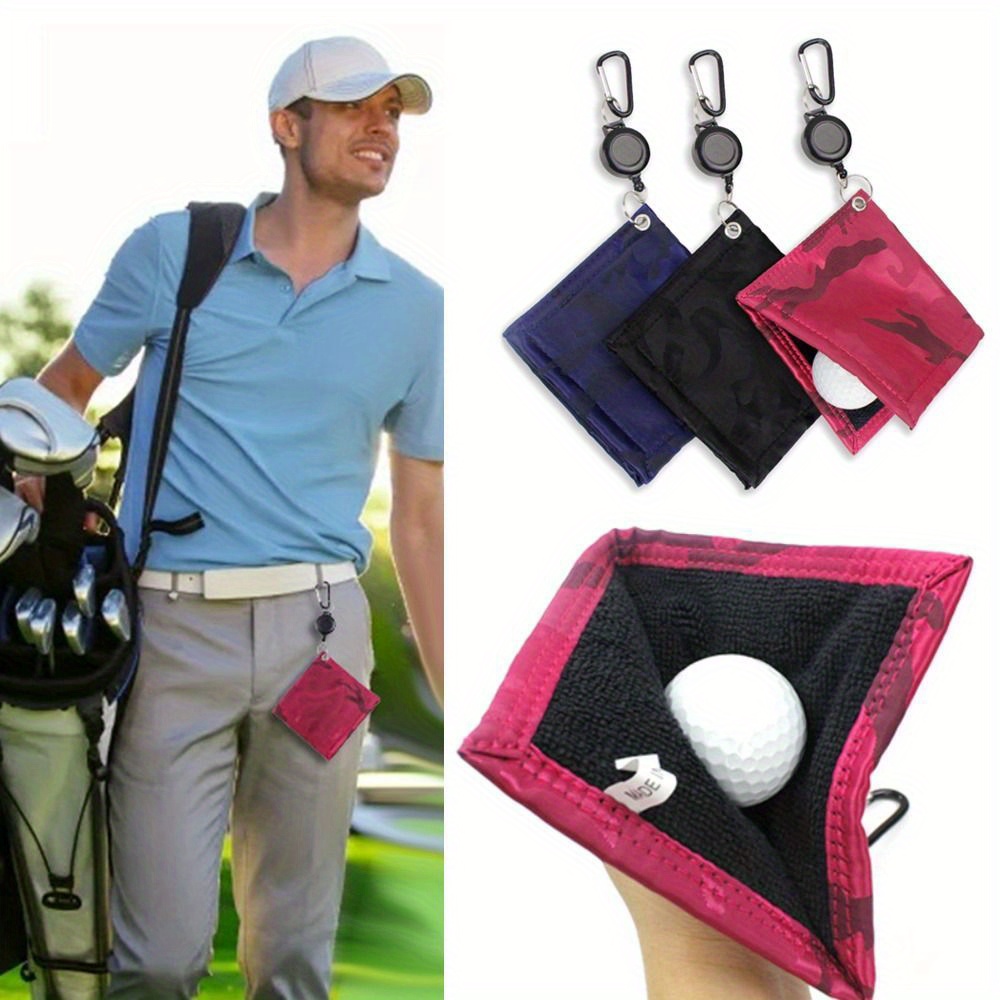 Serviette de balle de Golf carrée, accessoires de Golf portables