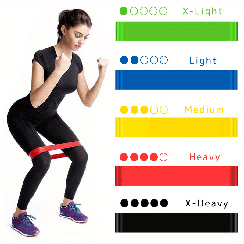 5pcs Yoga Resistance Bands Stretching Rubber Loop Exercise Fitness  Equipment Strength Training Body Pilates Strength Training
