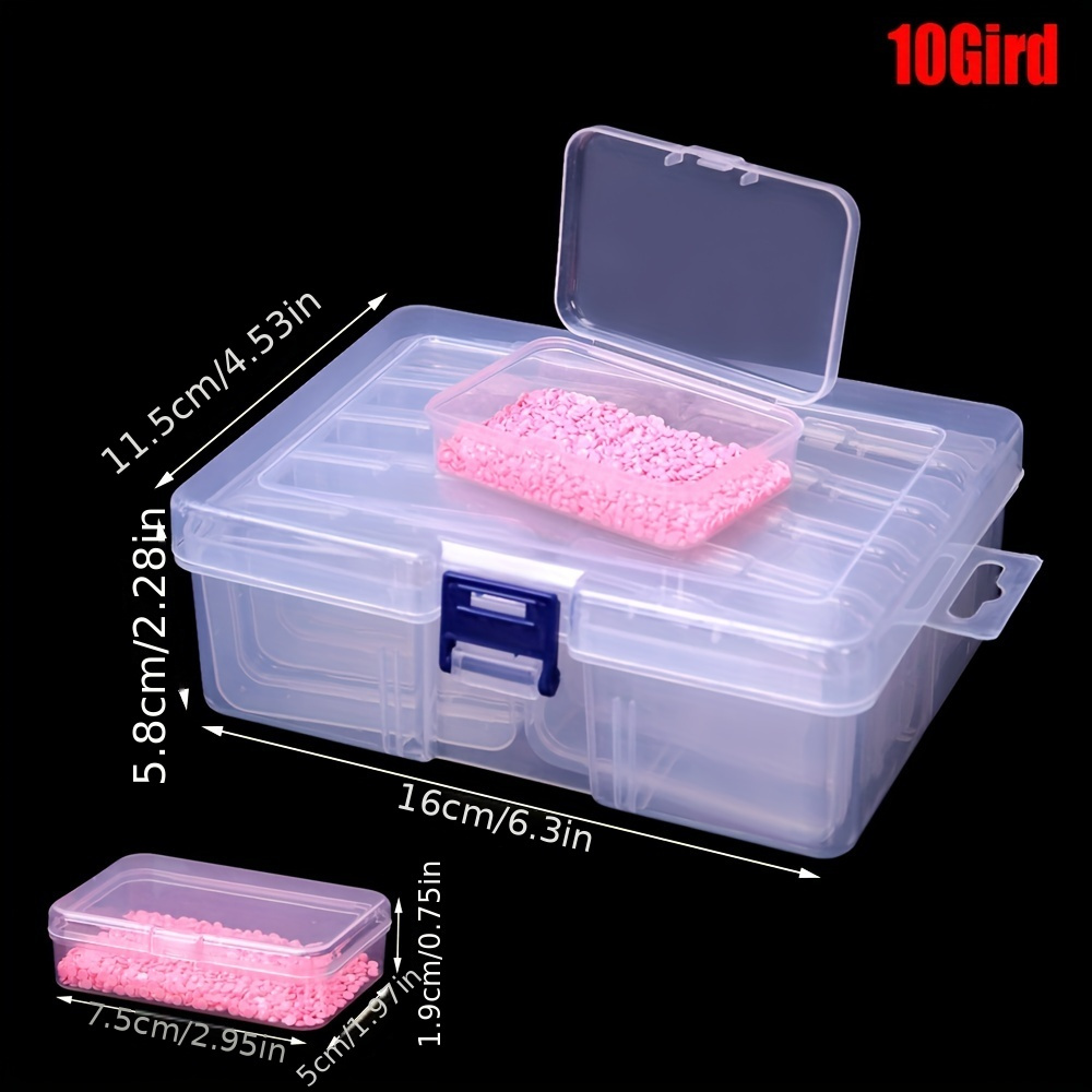 32pcs Set Plastic Storage Case Box Crafts Accessories Finishing